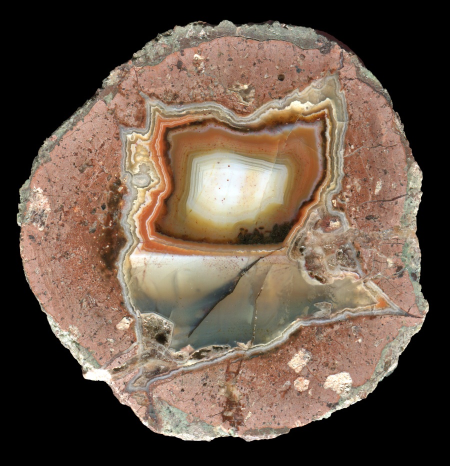 Felsenschlag Thunderegg with Unusual Half-Core of Clear Agate
